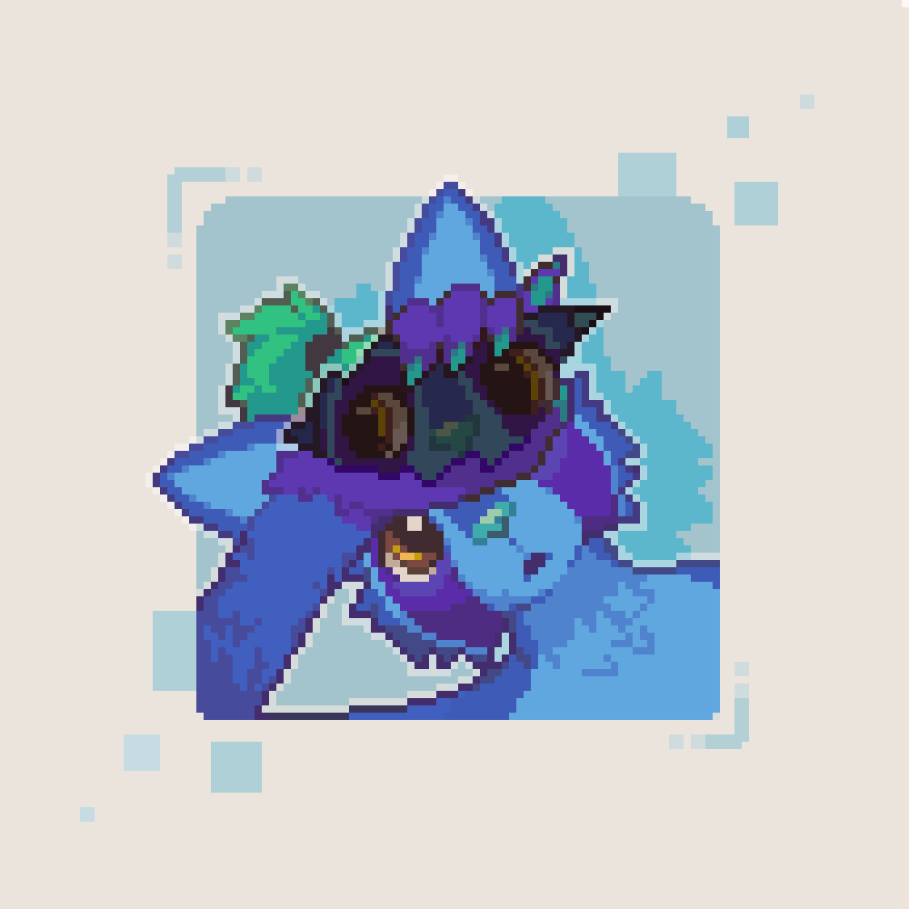 Pixel art portrait example